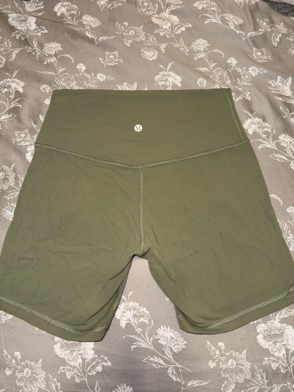 lululemon athletica High-Rise Olive Green Bike Shorts